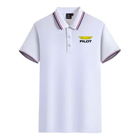 Thumbnail for Pilot & Badge Designed Stylish Polo T-Shirts