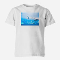 Thumbnail for Outstanding View Through Airplane Wing Designed Children T-Shirts