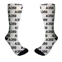 Thumbnail for A350 Flat Text Designed Socks