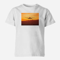 Thumbnail for Landing Aircraft During Sunset Designed Children T-Shirts