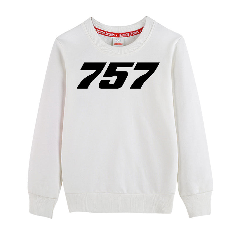 757 Flat Text Designed "CHILDREN" Sweatshirts