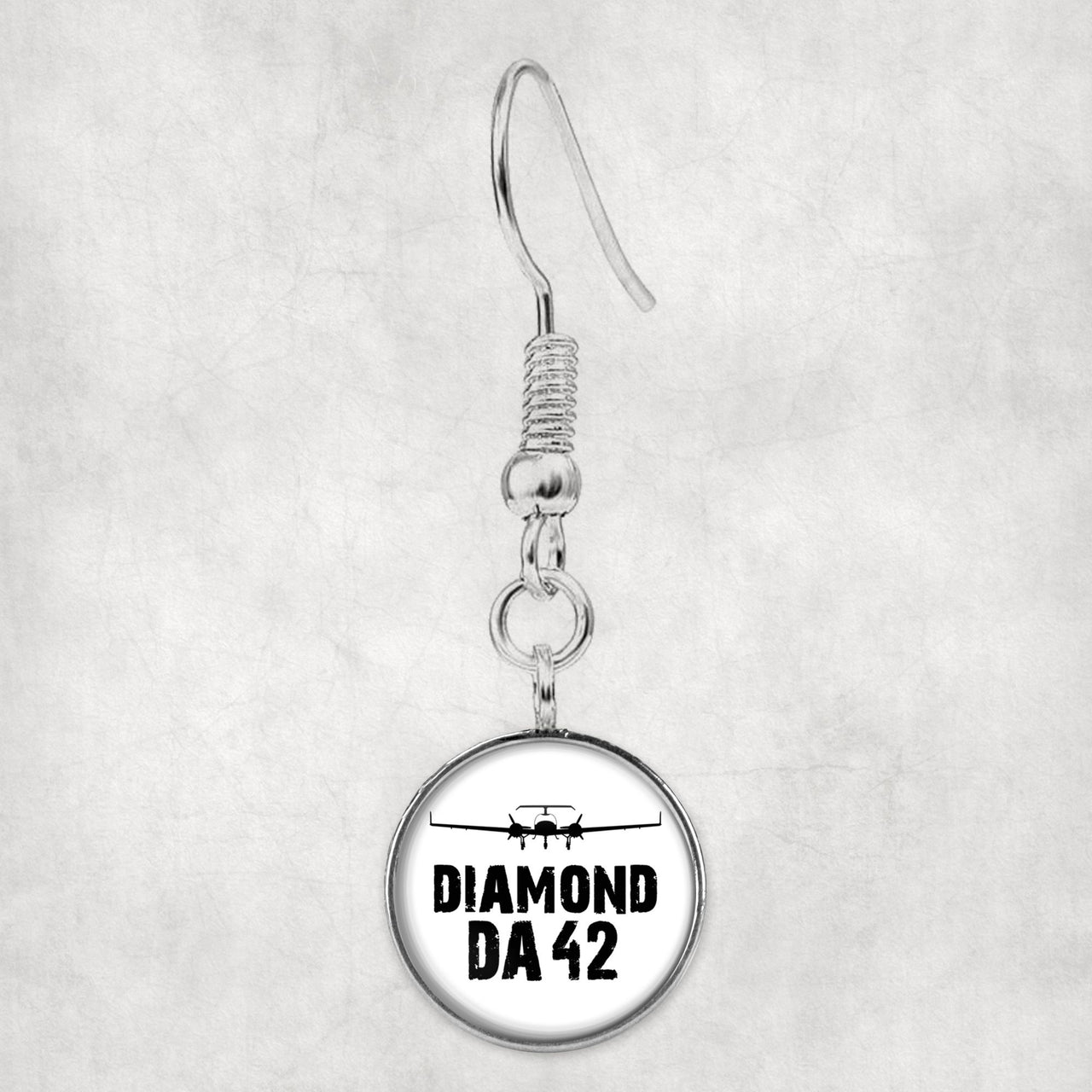 Diamond DA42 & Plane Designed Earrings