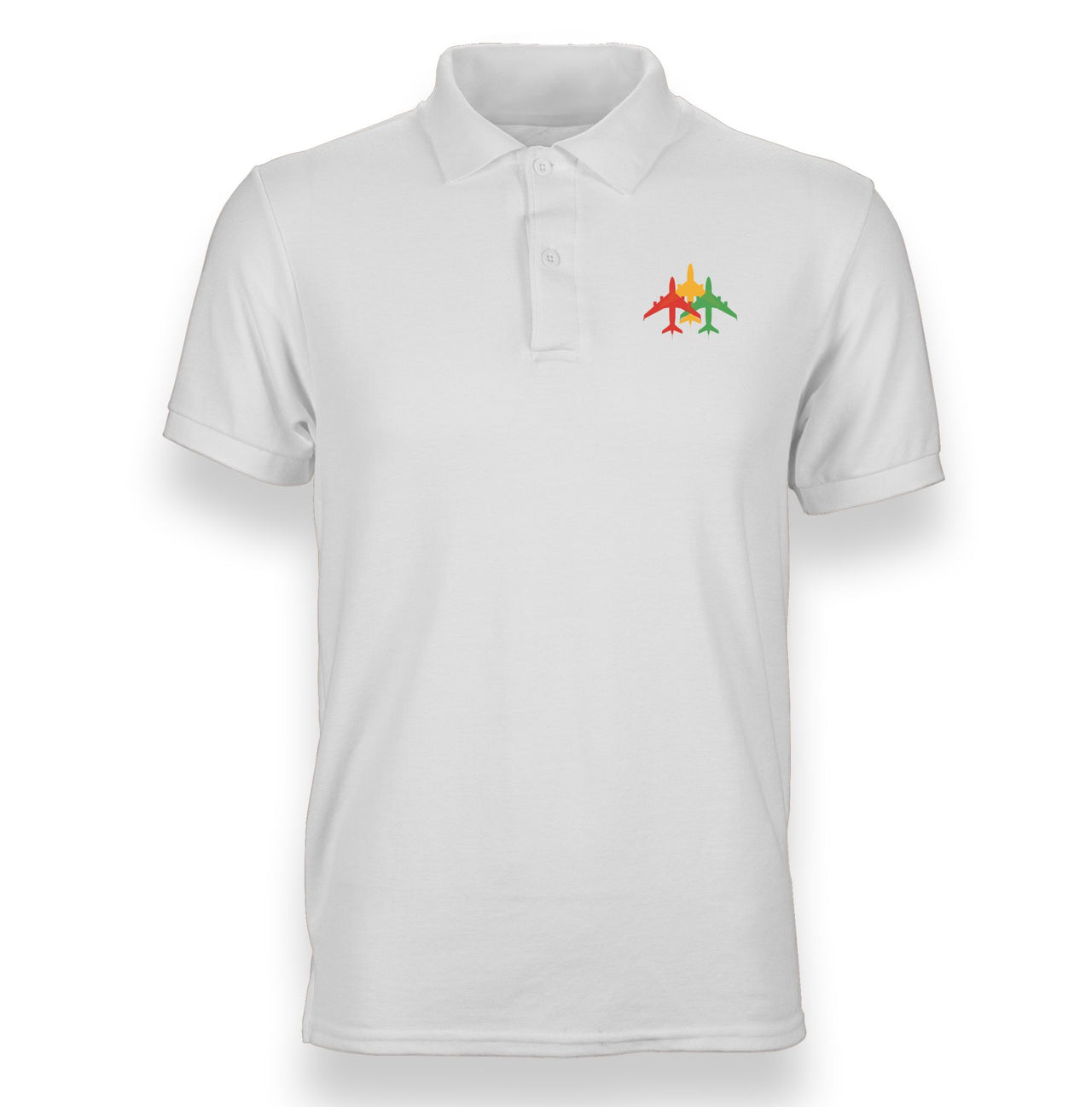 Colourful 3 Airplanes Designed "WOMEN" Polo T-Shirts