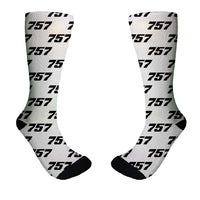 Thumbnail for 757 Flat Text Designed Socks