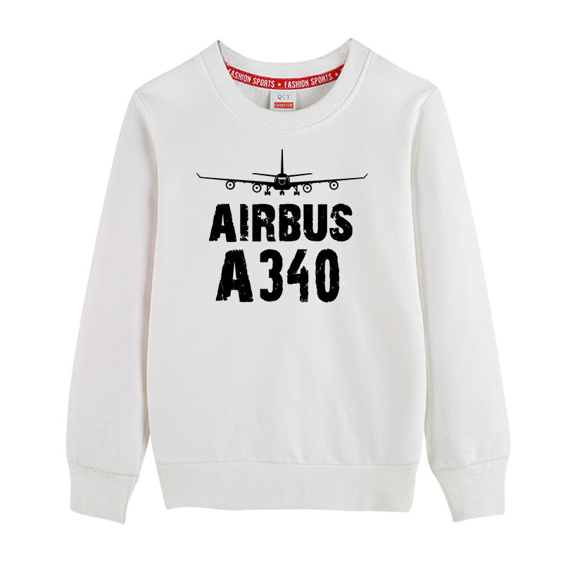 Airbus A340 & Plane Designed "CHILDREN" Sweatshirts