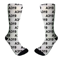 Thumbnail for A319 Flat Text Designed Socks