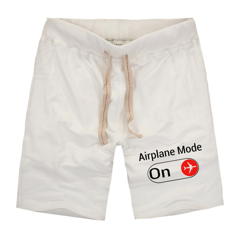 Airplane Mode On Designed Cotton Shorts