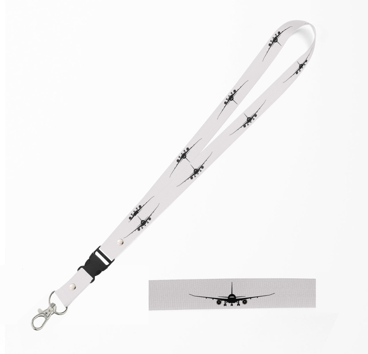 Boeing 787 Silhouette Designed Detachable Lanyard & ID Holders