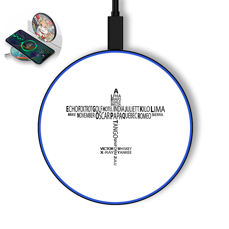 Propeller Shape Aviation Alphabet Designed Wireless Chargers