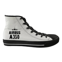 Thumbnail for Airbus A350 & Plane Designed Long Canvas Shoes (Men)