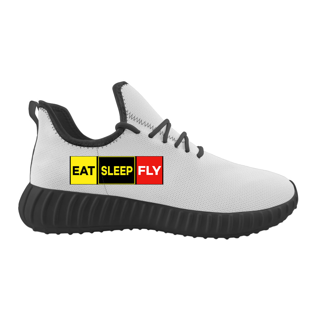 Eat Sleep Fly (Colourful) Designed Sport Sneakers & Shoes (MEN)