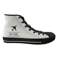 Thumbnail for I Love The Smell Of Jet Fuel In The Morning Designed Long Canvas Shoes (Men)