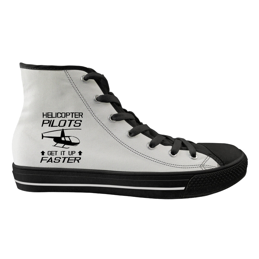 Helicopter Pilots Get It Up Faster Designed Long Canvas Shoes (Men)