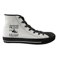 Thumbnail for Helicopter Pilots Get It Up Faster Designed Long Canvas Shoes (Men)