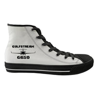 Thumbnail for Gulfstream G650 & Plane Designed Long Canvas Shoes (Men)