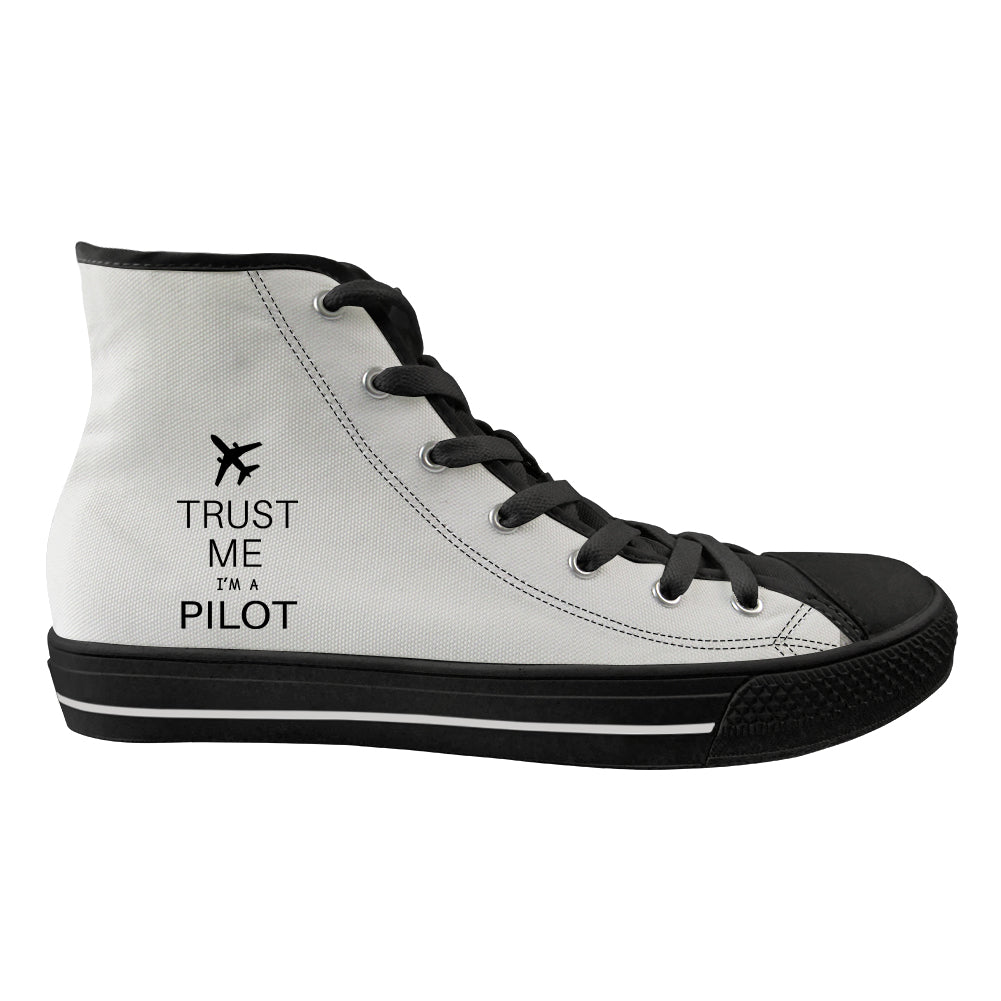 Trust Me I'm a Pilot 2 Designed Long Canvas Shoes (Men)