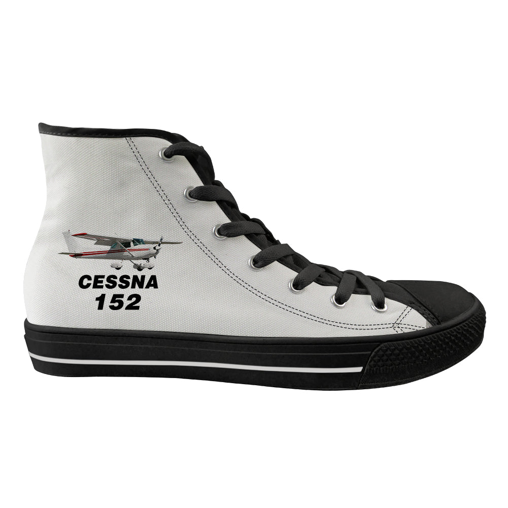 The Cessna 152 Designed Long Canvas Shoes (Men)