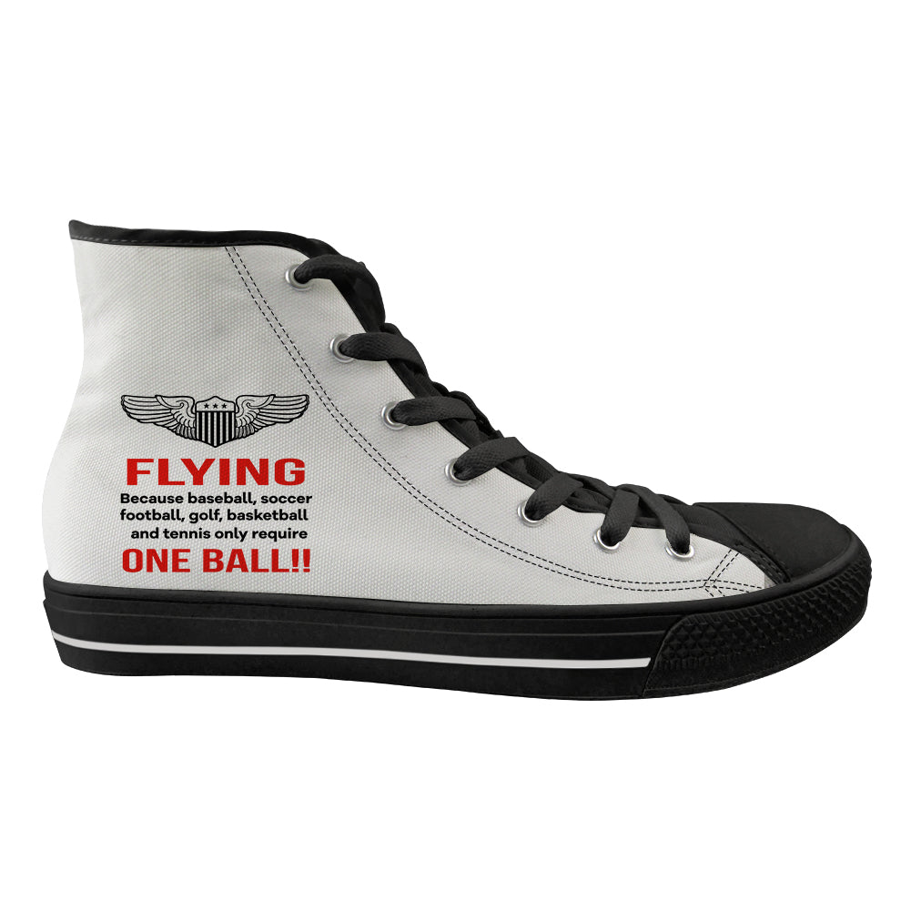 Flying One Ball Designed Long Canvas Shoes (Men)