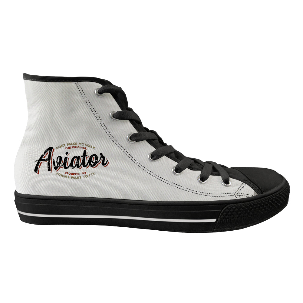 Aviator - Dont Make Me Walk Designed Long Canvas Shoes (Men)