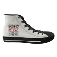 Thumbnail for Airline Pilot Label Designed Long Canvas Shoes (Men)