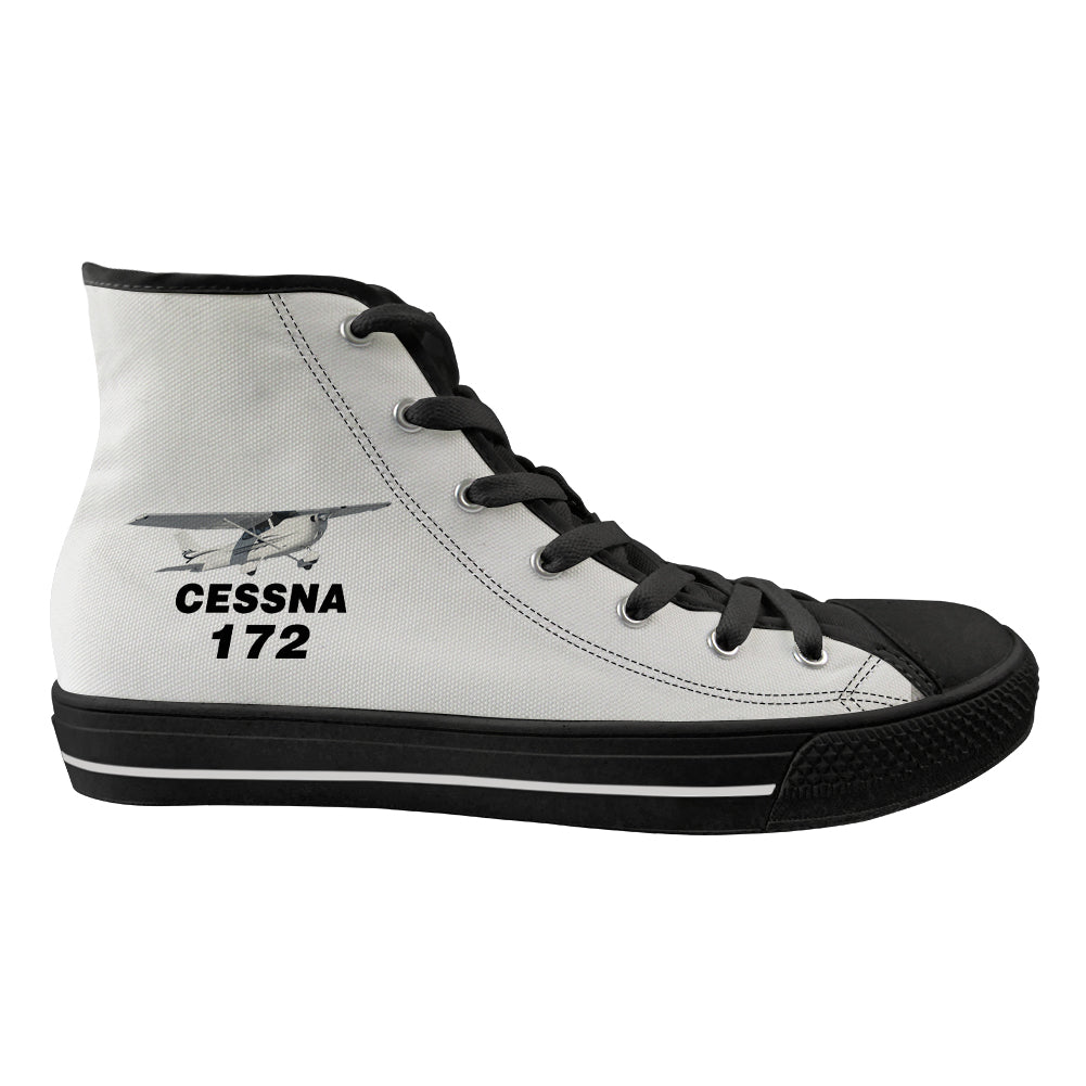 The Cessna 172 Designed Long Canvas Shoes (Men)