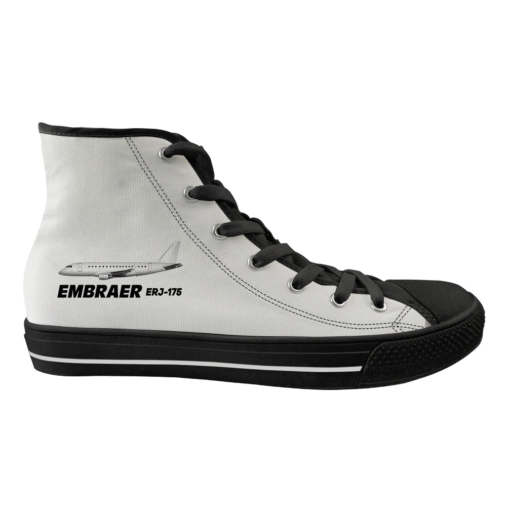 The Embraer ERJ-175 Designed Long Canvas Shoes (Men)