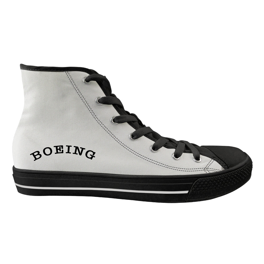 Special BOEING Text Designed Long Canvas Shoes (Women)