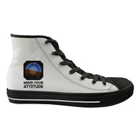 Thumbnail for Mind Your Attitude Designed Long Canvas Shoes (Men)