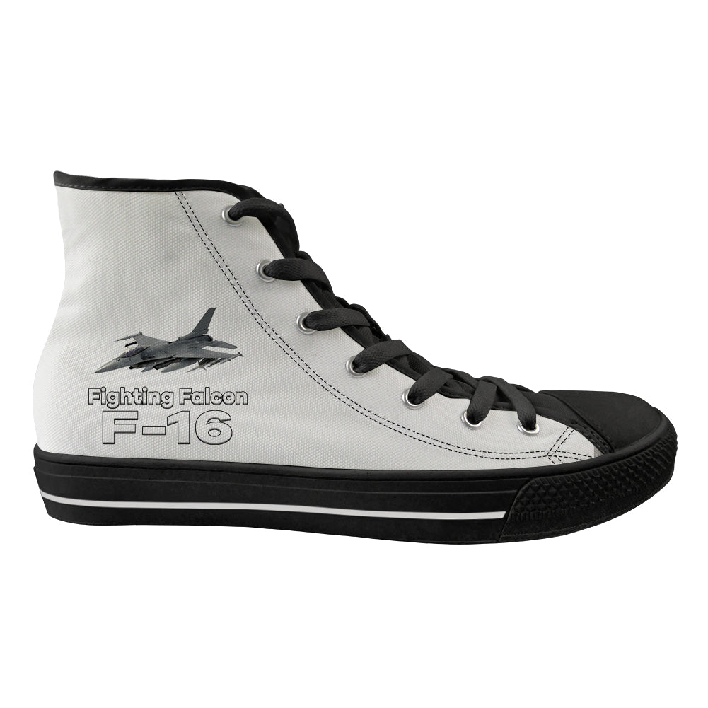 The Fighting Falcon F16 Designed Long Canvas Shoes (Men)