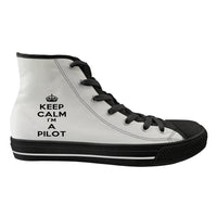 Thumbnail for Keep Calm I'm a Pilot Designed Long Canvas Shoes (Men)