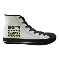 Thumbnail for Blood Type AVGAS Designed Long Canvas Shoes (Men)