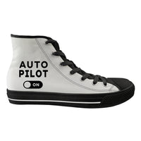 Thumbnail for Auto Pilot ON Designed Long Canvas Shoes (Men)