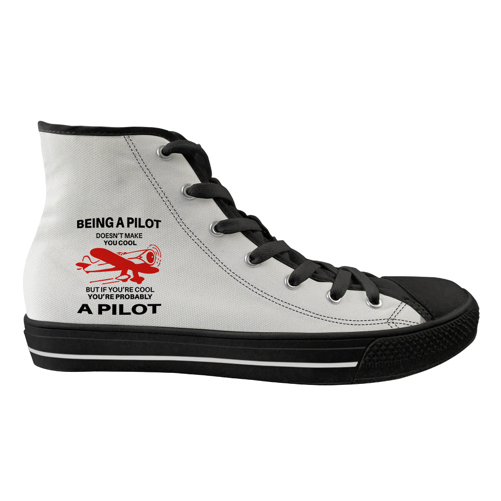 If You're Cool You're Probably a Pilot Designed Long Canvas Shoes (Men)