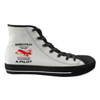 Thumbnail for If You're Cool You're Probably a Pilot Designed Long Canvas Shoes (Men)