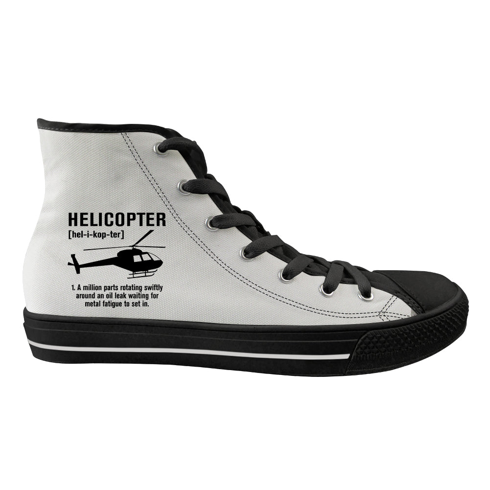 Helicopter [Noun] Designed Long Canvas Shoes (Men)