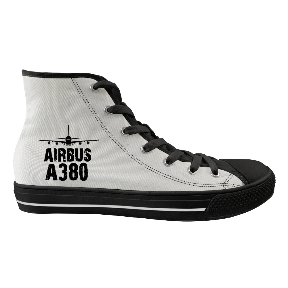 Airbus A380 & Plane Designed Long Canvas Shoes (Men)