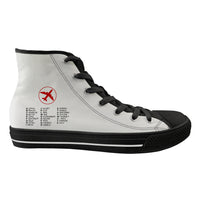 Thumbnail for Aviation Alphabet 2 Designed Long Canvas Shoes (Men)