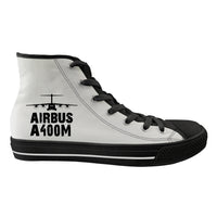 Thumbnail for Airbus A400M & Plane Designed Long Canvas Shoes (Men)