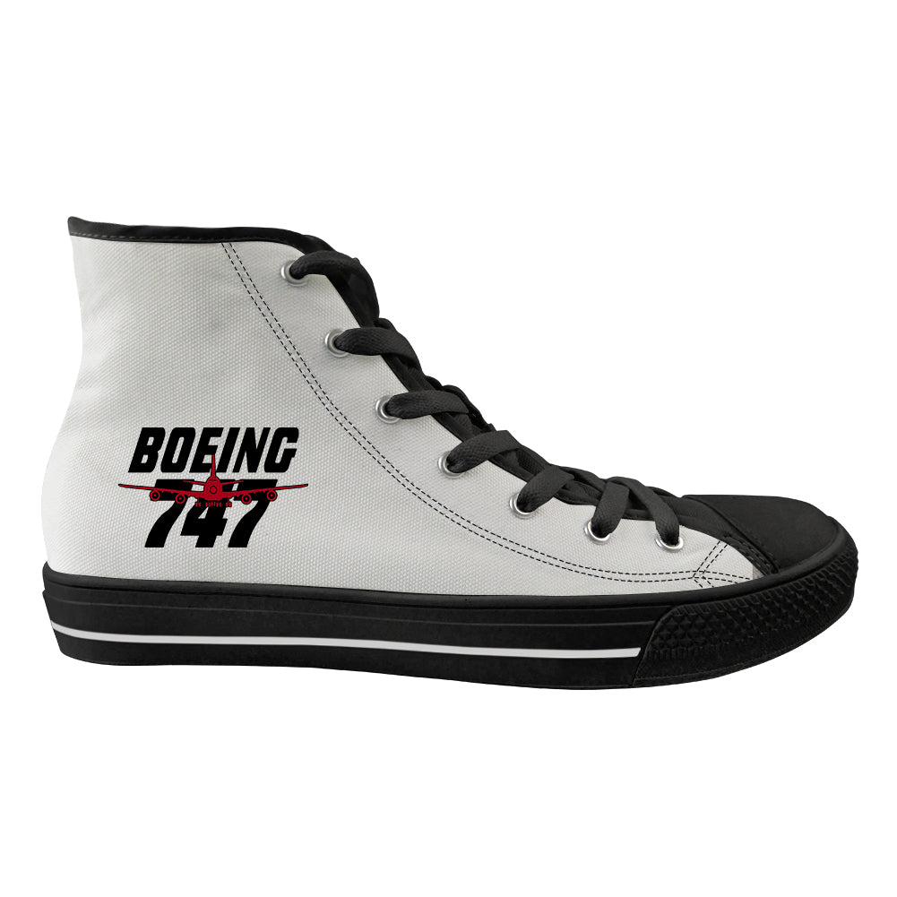 Amazing Boeing 747 Designed Long Canvas Shoes (Women)