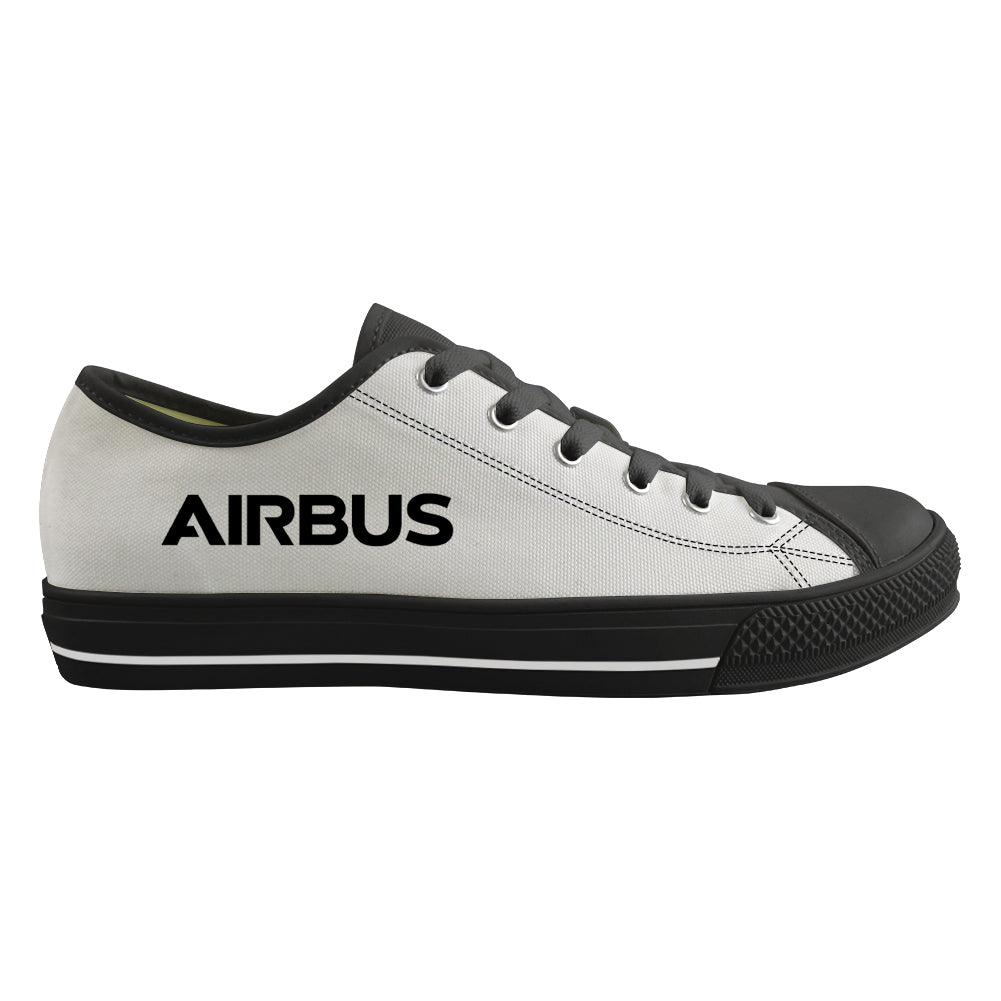 Airbus & Text Designed Canvas Shoes (Men)