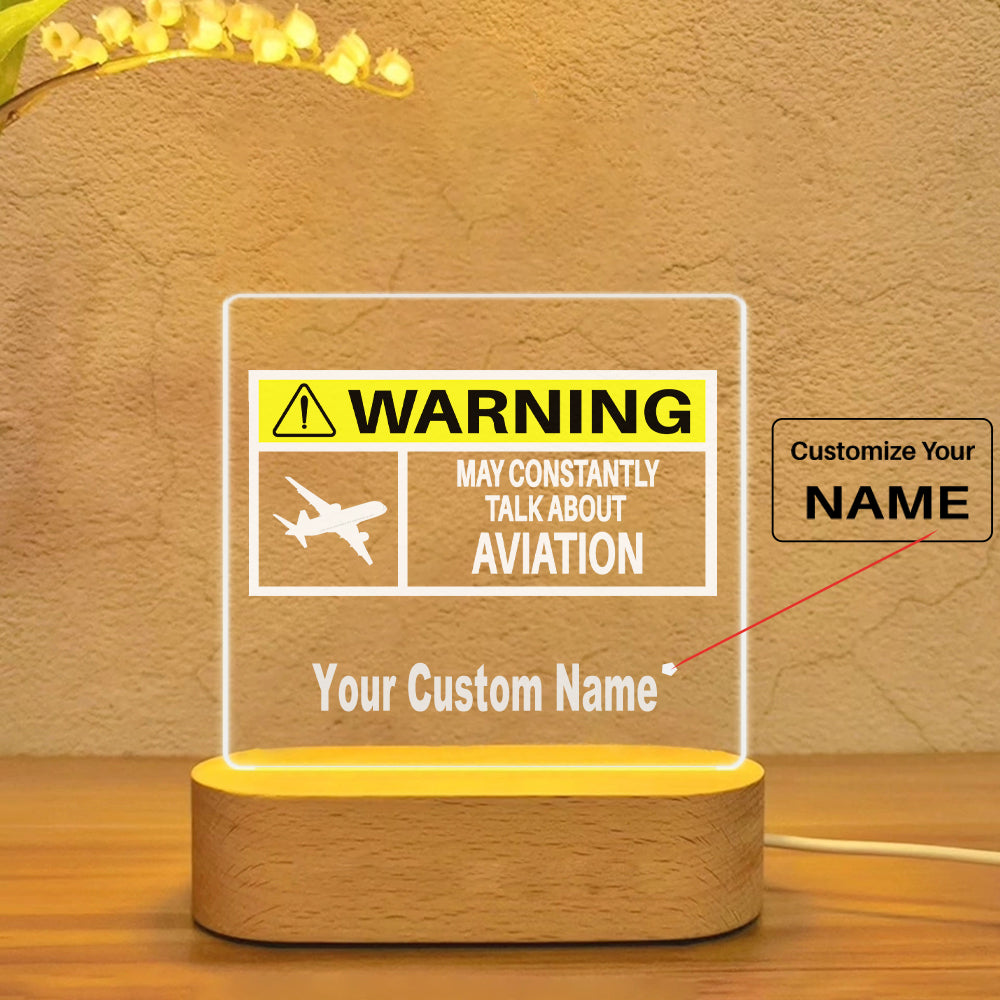 Warning May Constantly Talk About Aviation Designed Night Lamp