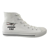 Thumbnail for The Cessna 152 Designed Long Canvas Shoes (Men)