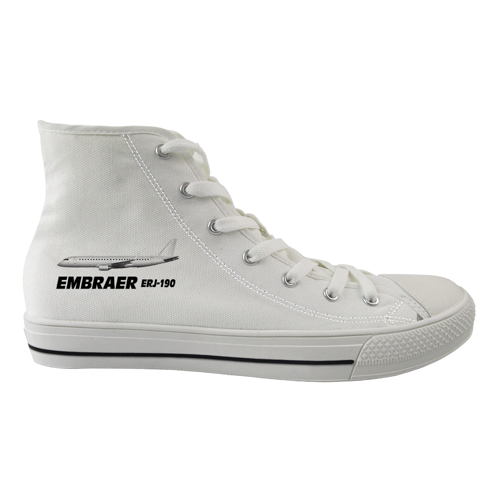 The Embraer ERJ-190 Designed Long Canvas Shoes (Men)