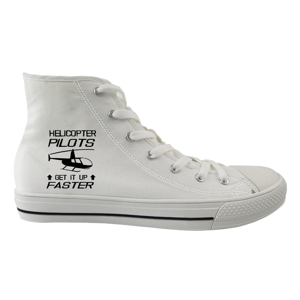 Helicopter Pilots Get It Up Faster Designed Long Canvas Shoes (Men)