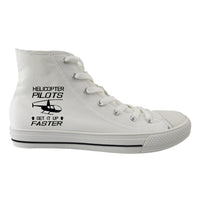 Thumbnail for Helicopter Pilots Get It Up Faster Designed Long Canvas Shoes (Men)