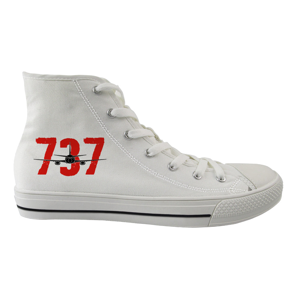 Boeing 737 Designed Designed Long Canvas Shoes (Men)