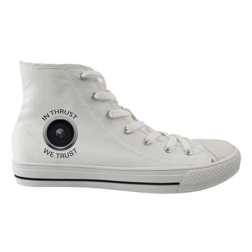 In Thrust We Trust Designed Long Canvas Shoes (Men)