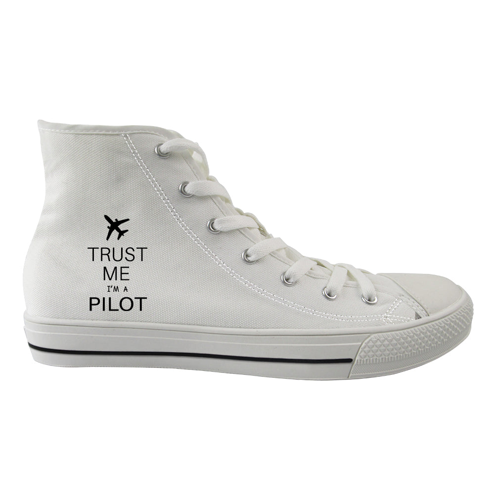 Trust Me I'm a Pilot 2 Designed Long Canvas Shoes (Men)