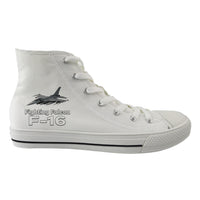 Thumbnail for The Fighting Falcon F16 Designed Long Canvas Shoes (Men)