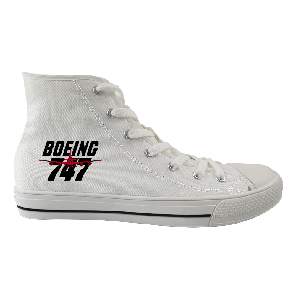 Amazing Boeing 747 Designed Long Canvas Shoes (Women)